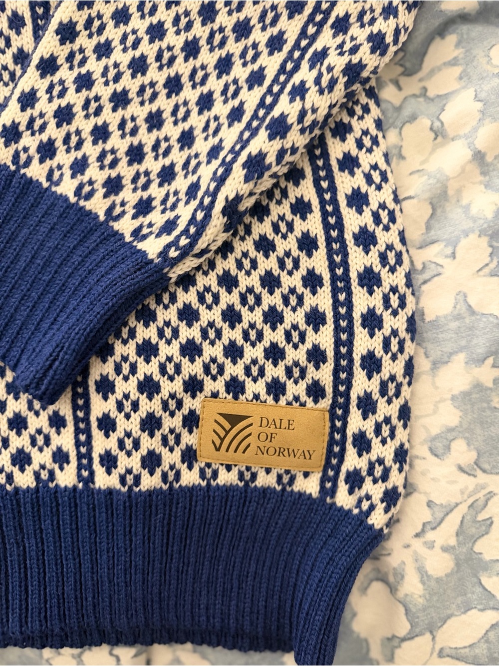 Dale of Norway Blue & White Nordic “1994 Mascot Sweater” - Picture 3 of 7